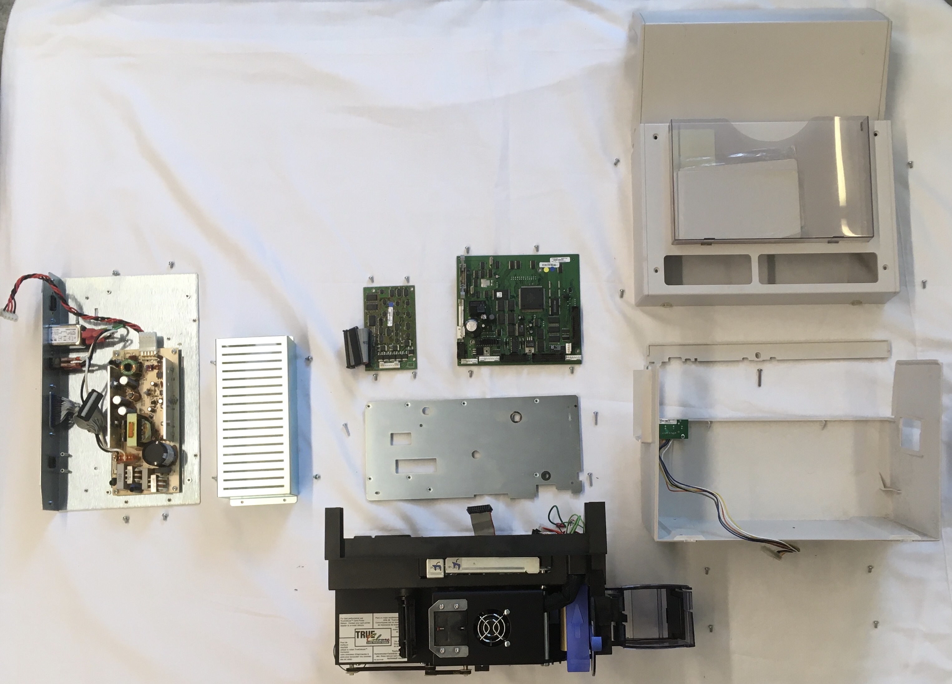 Main and Power PCBs Disassembled from Printer Body