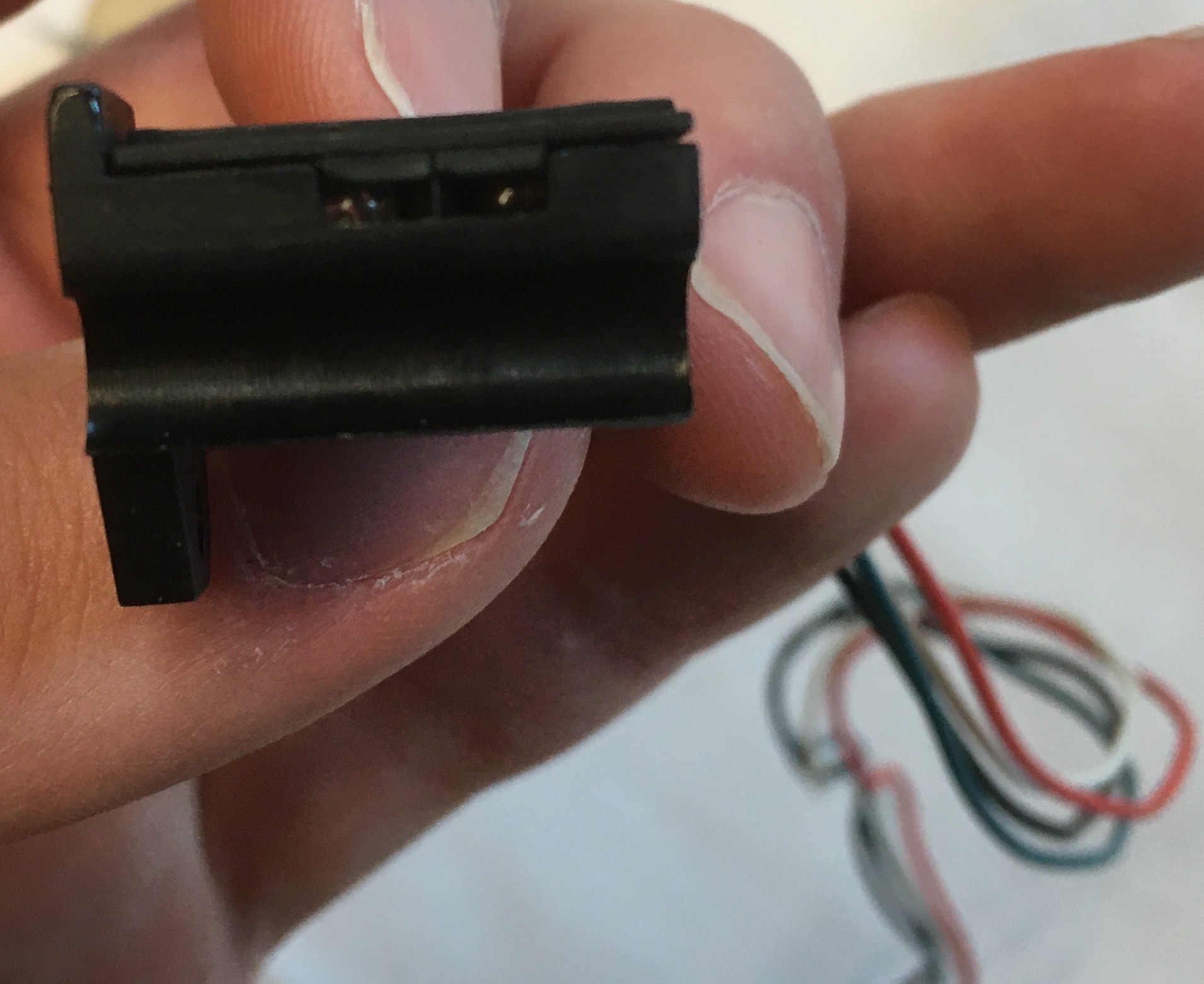 Small Plastic Piece with Two LED Heads at Tip