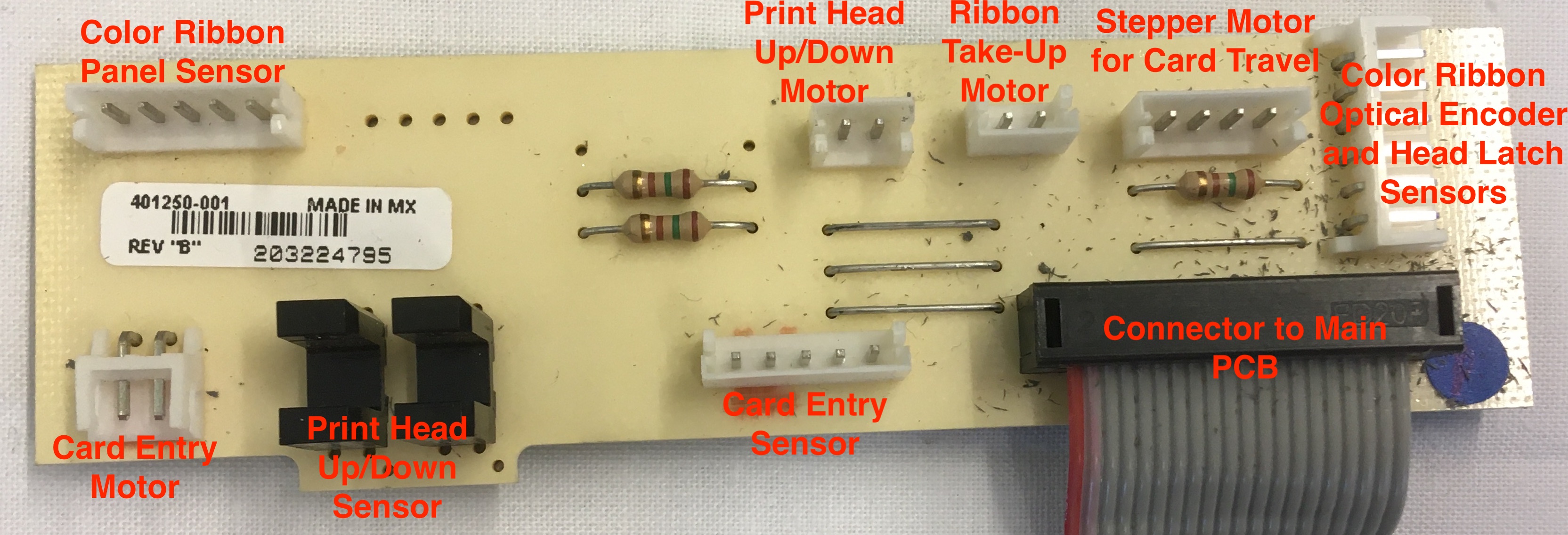 Connection Points for Motor, Sensors, and Control Signals