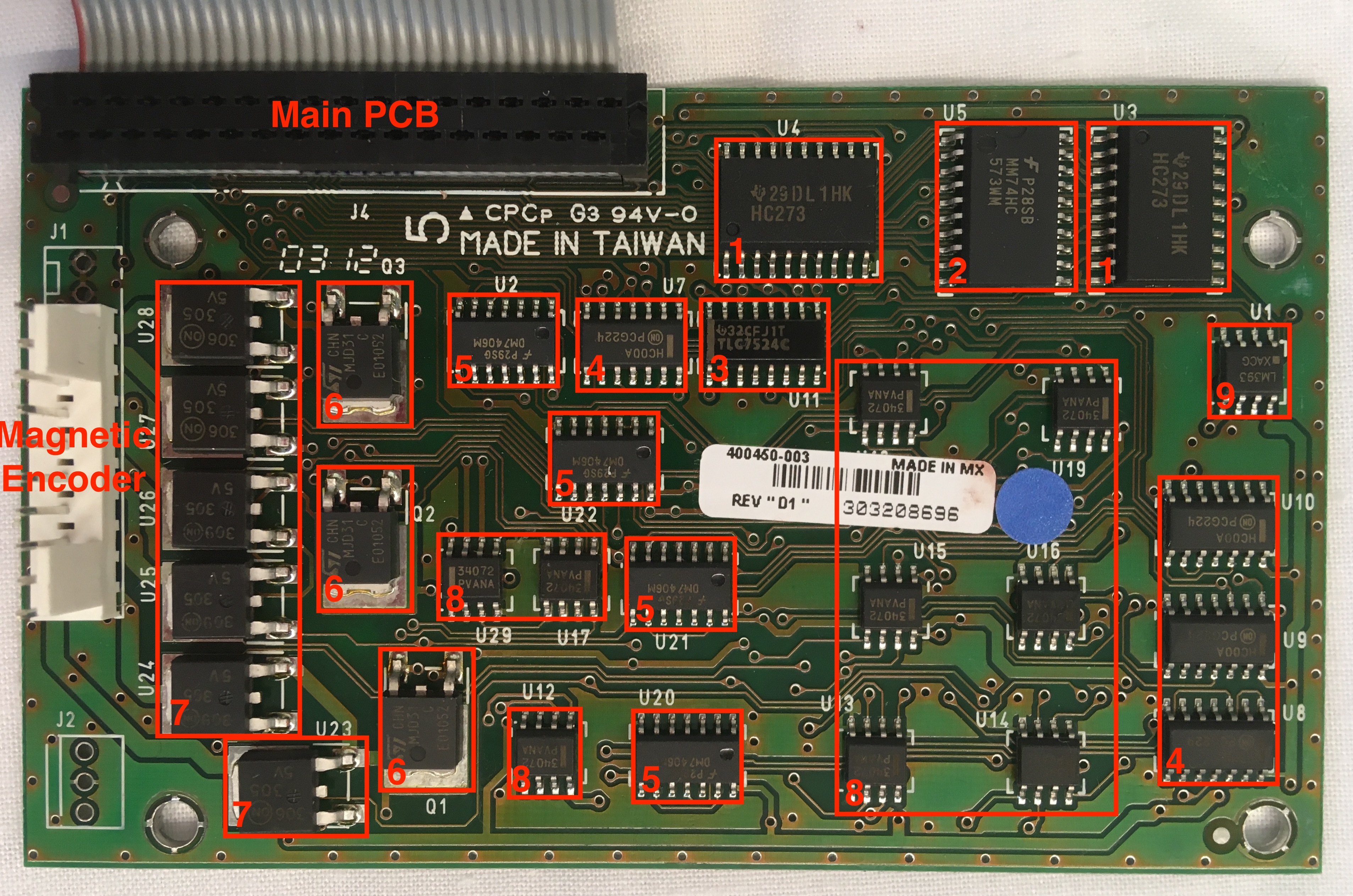 Rectangular Green PCB with Many ICs and Transistors