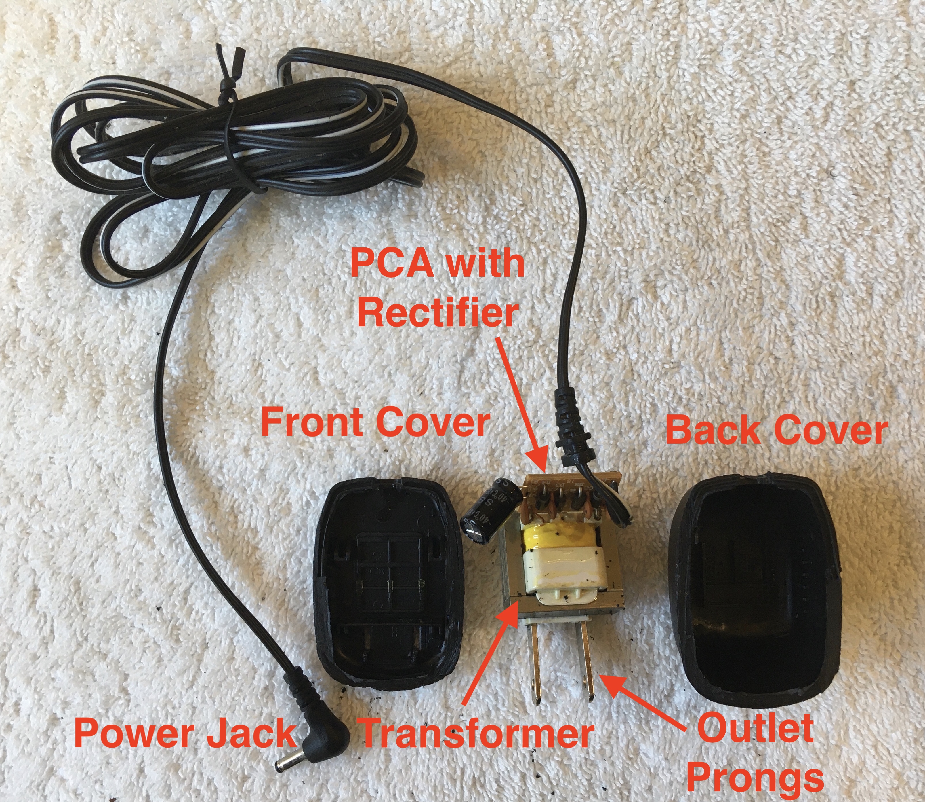 AC Adapter with Case Removed