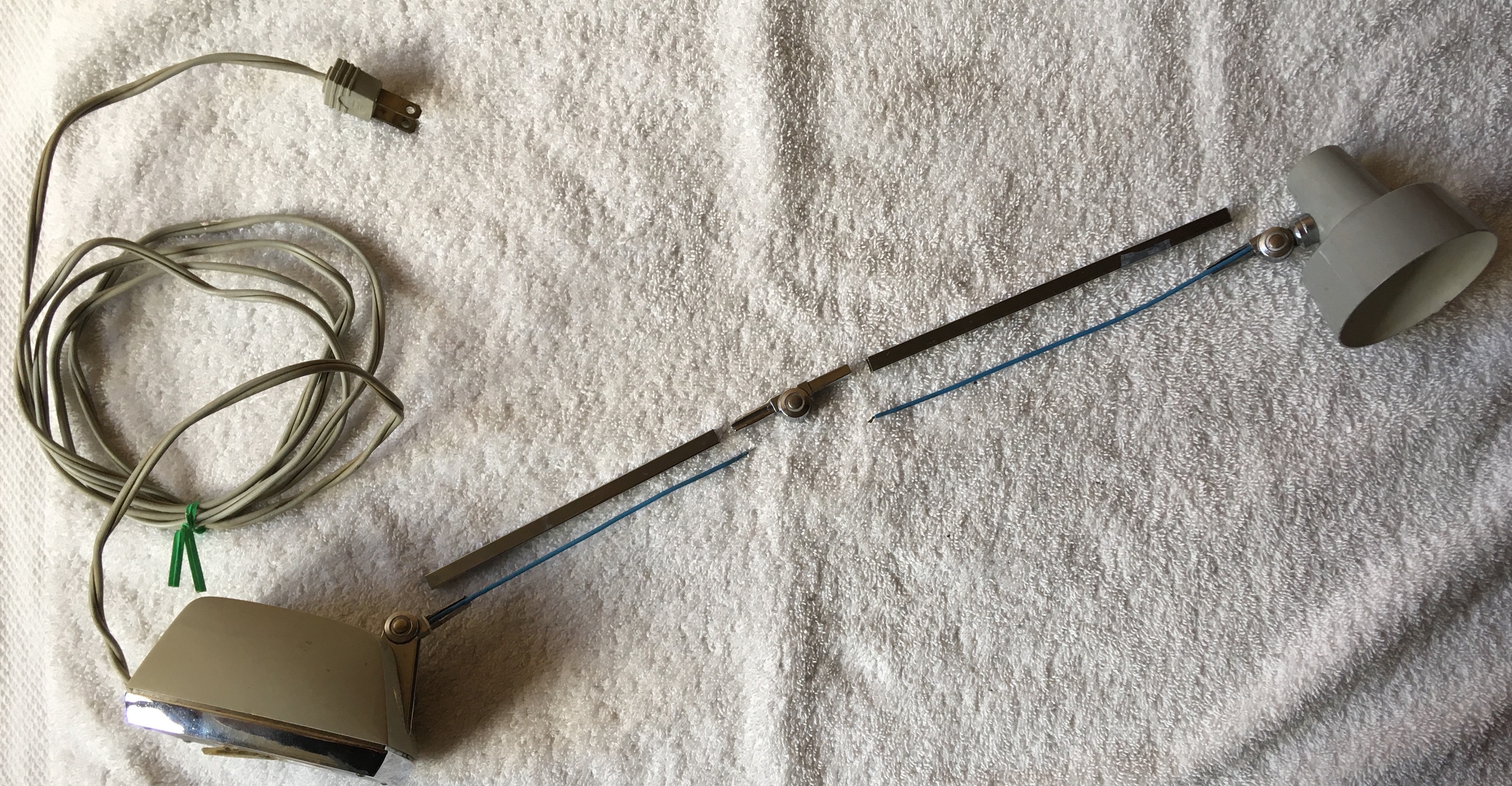 Lamp Laid Out with Arm Disassembled