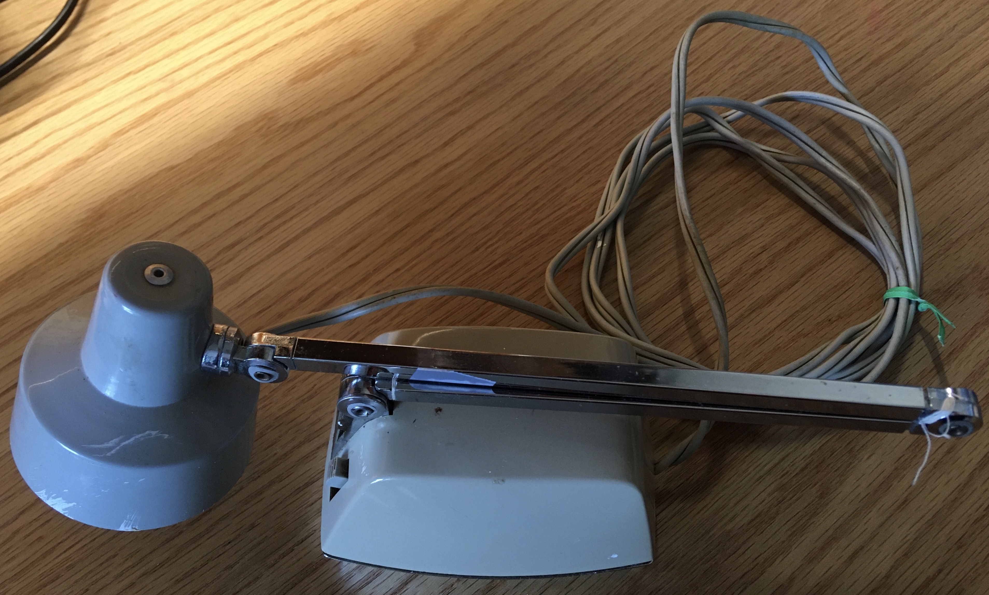 Small Desk Lamp Collapsed on Tabletop'